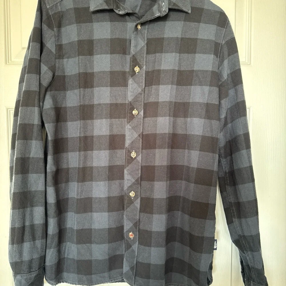The North Face Men's Arroyo Flannel Shirt Size S/P Black/Gray Long Sleeve Casual